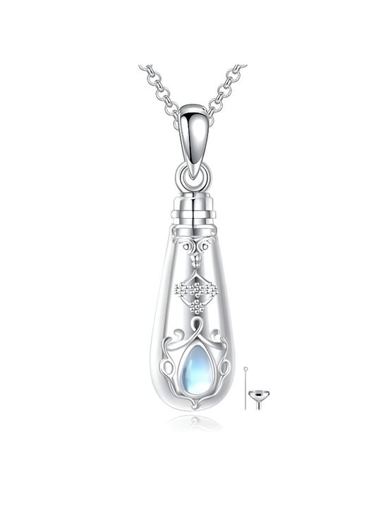 Jewelry - 925 Sterling Silver Urn Necklaces for Ashes, Teardrop Memorial Keepsake